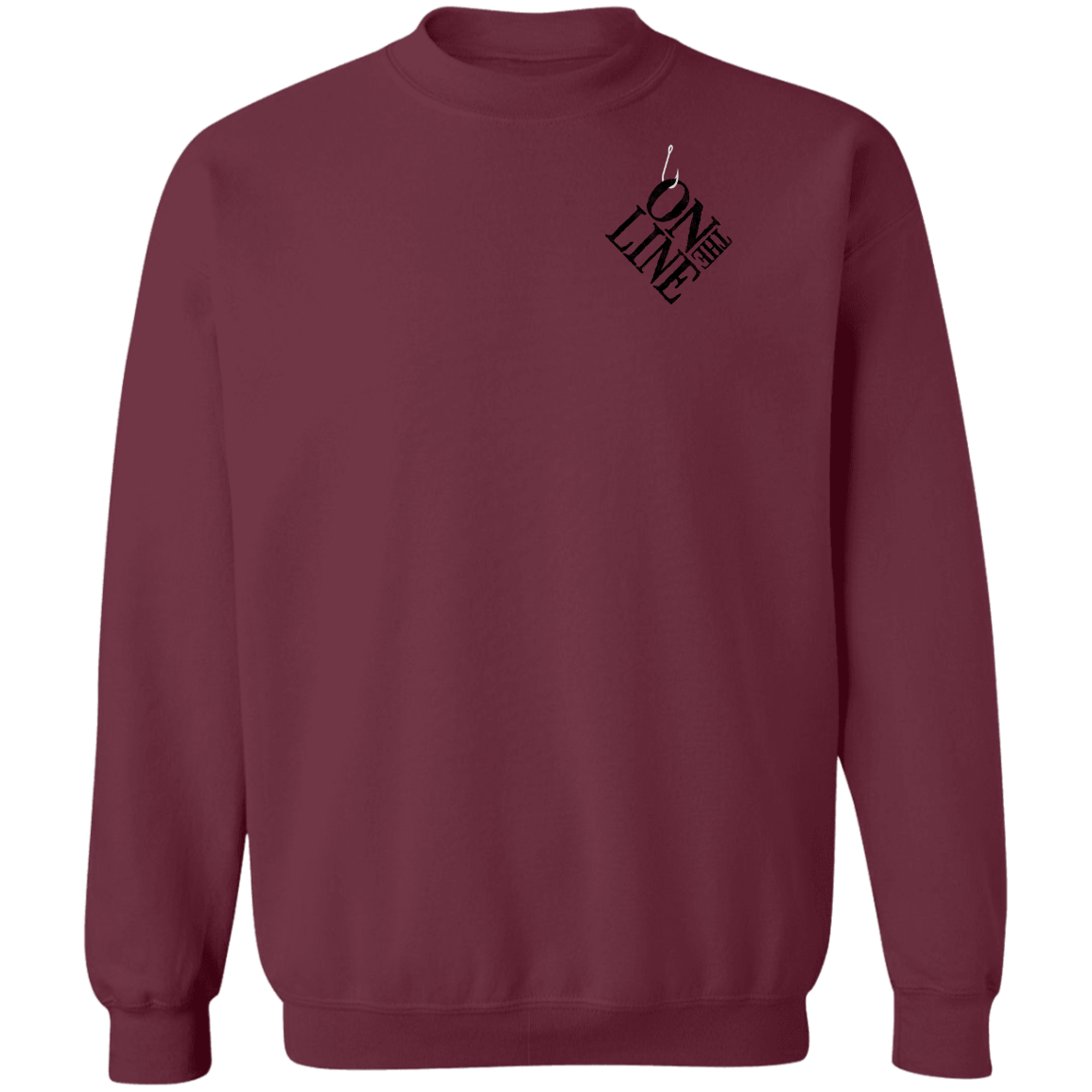 Rooster Fish On The Line Saltwater Double Sided Crewneck Sweatshirt