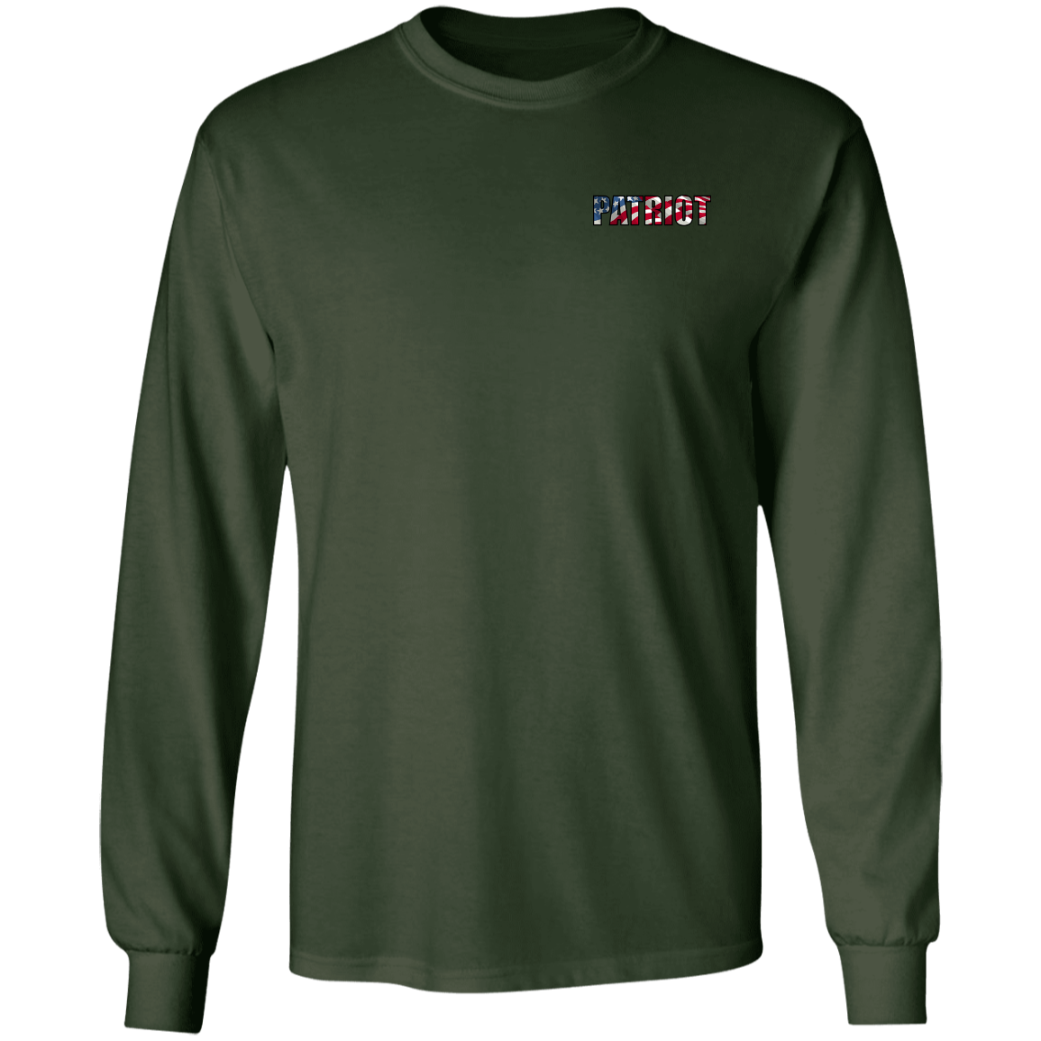 Patriot American Bald Eagle Double Sided Long Sleeve T-Shirt