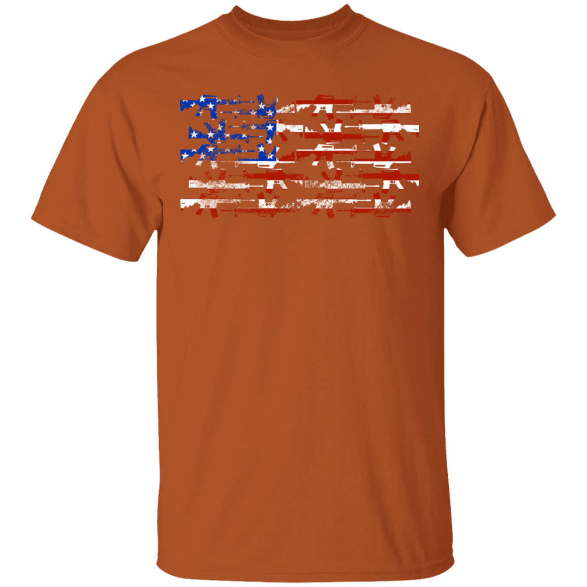 Rifle Firearm American Flag T-Shirt