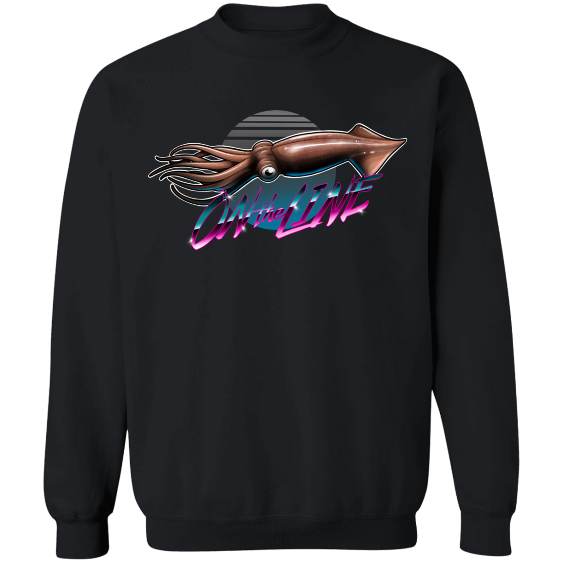 Giant Squid On The Line Saltwater Crewneck Sweatshirt