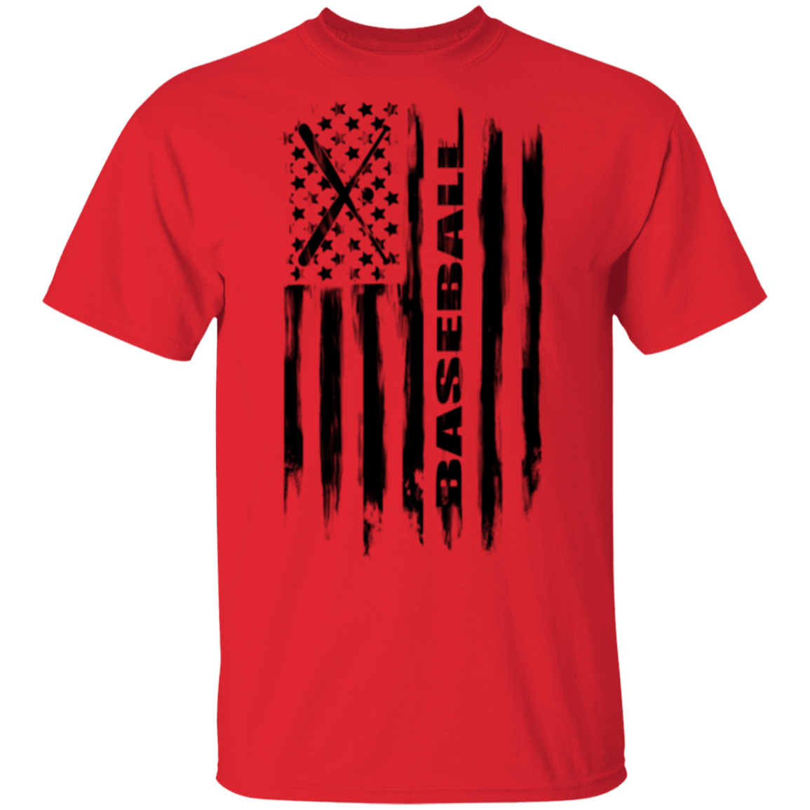 Baseball American Flag T-Shirt