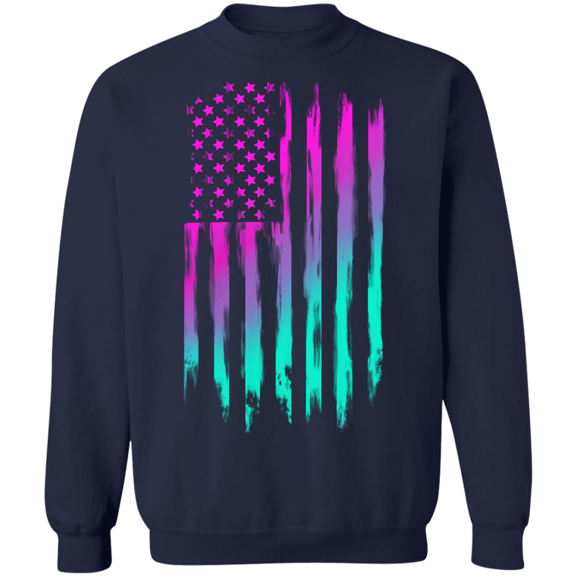 American Flag 80's Retro Crewneck Sweatshirt