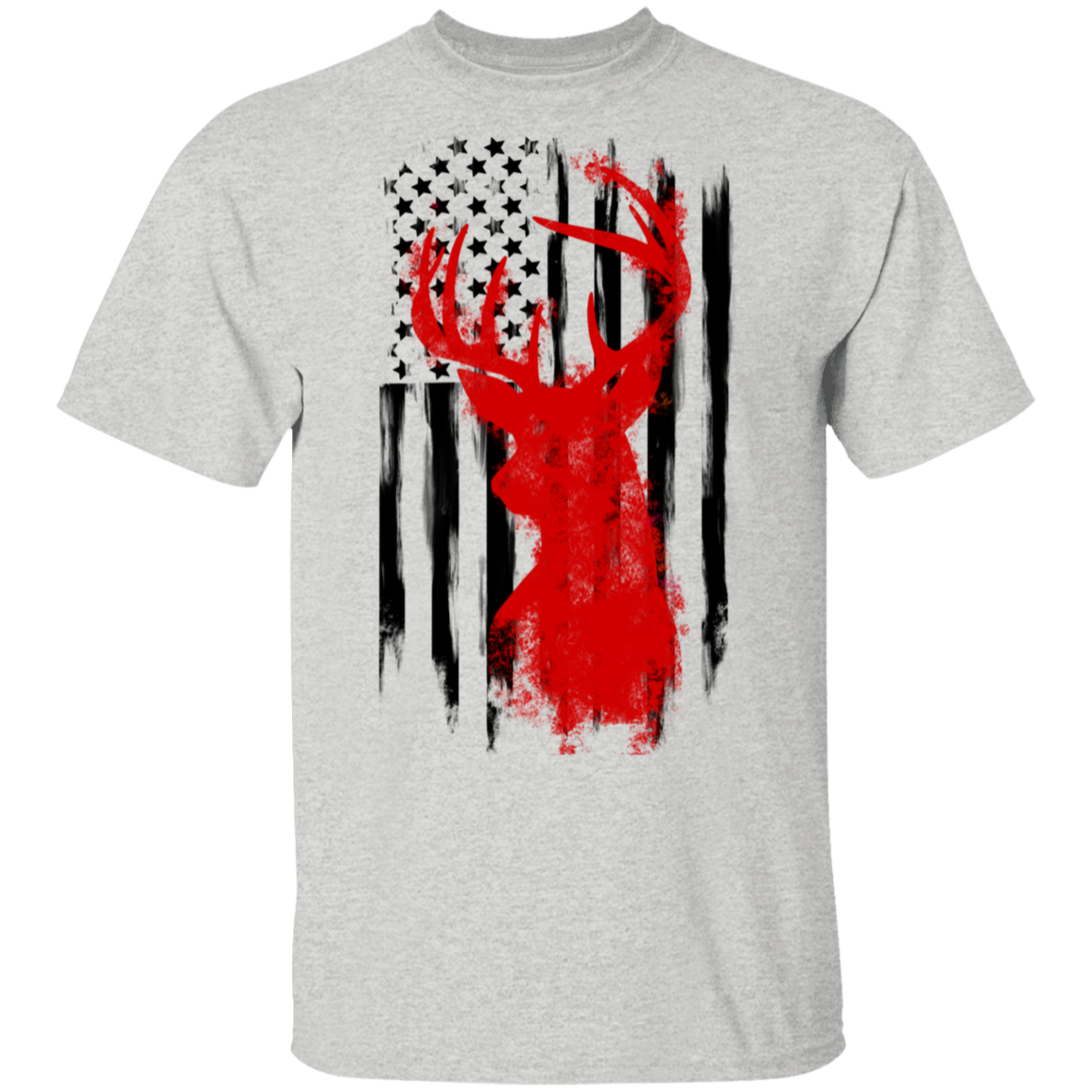 American Flag Hunting Deer T-Shirt