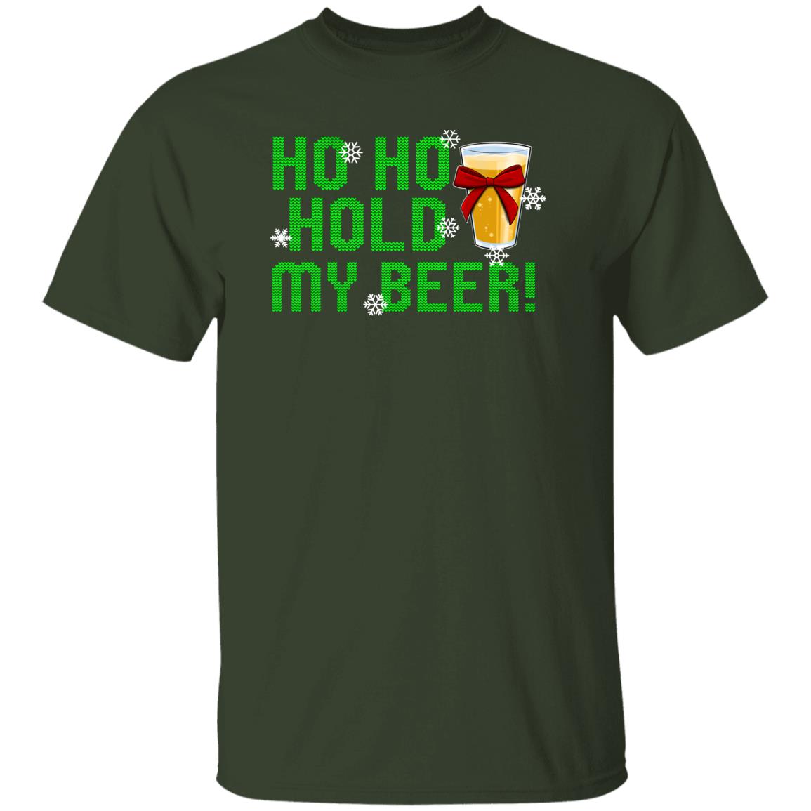 Ho Ho Hold My Beer Funny Christmas T-Shirt