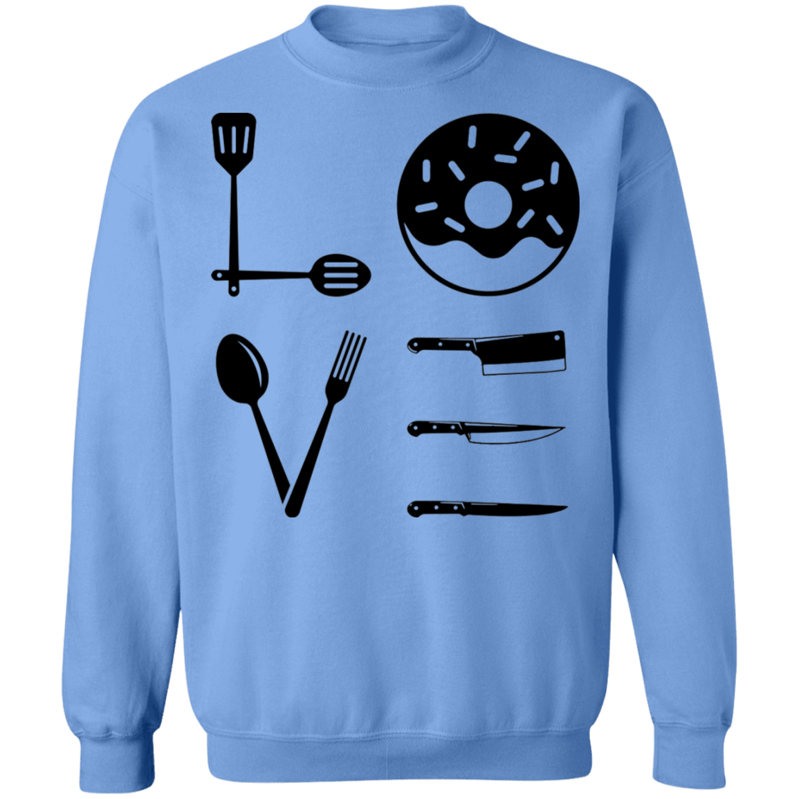Love Food Cooking Chef Crewneck Sweatshirt