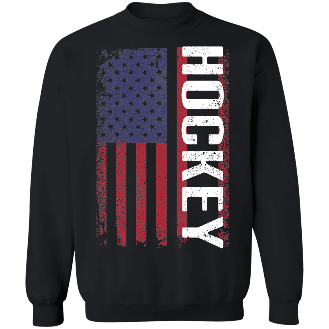 Hockey American Flag Crewneck Sweatshirt
