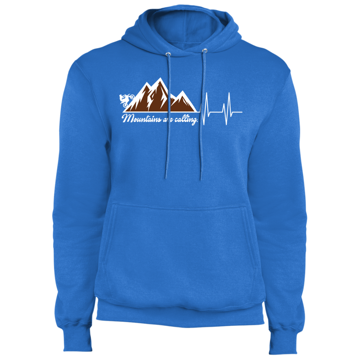 Mountains Are Calling Dirt Bike Heart Beat Pullover Hoodie