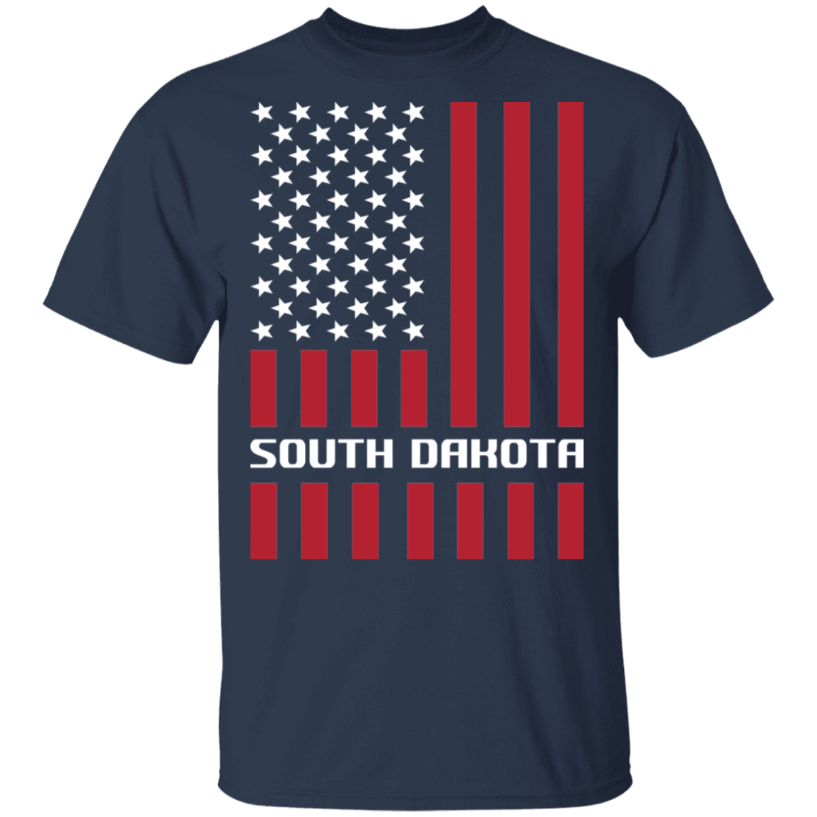 Sout Dakota SD American Flag USA T-Shirt