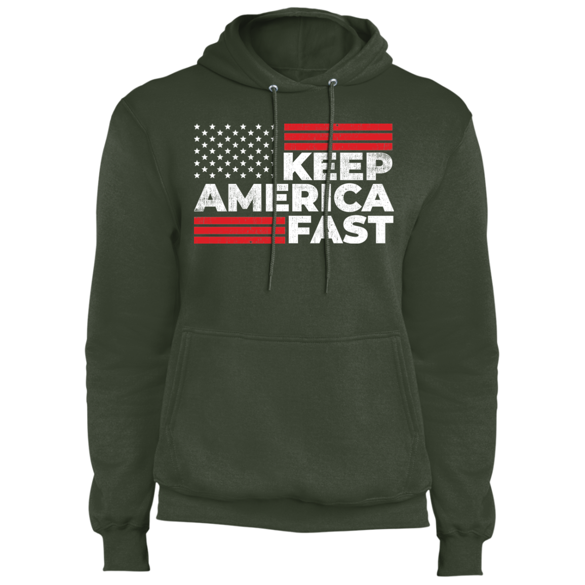 Keep America Fast American Flag Racing Pullover Hoodie