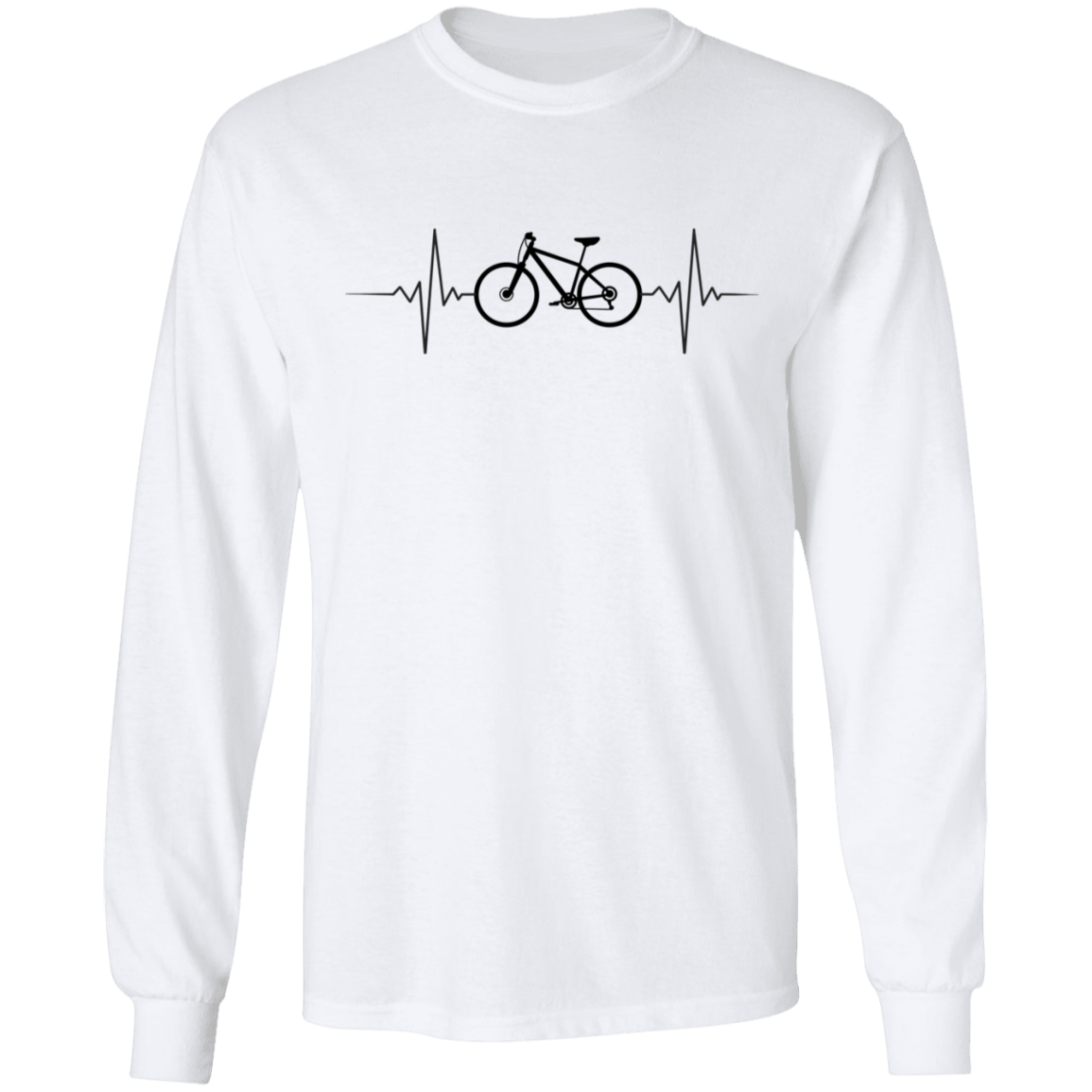 Bike Bicycle Heartbeat Long Sleeve T-Shirt