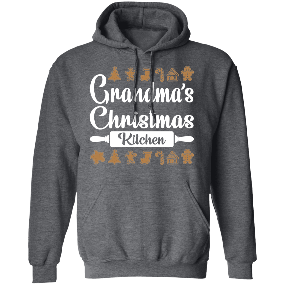 Grandma's Christmas Kitchen Gingerbread Cookies Pullover Hoodie
