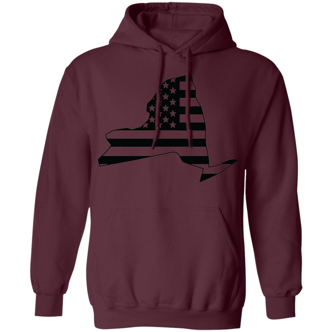 New York NY State American Flag Pride Pullover Hoodie