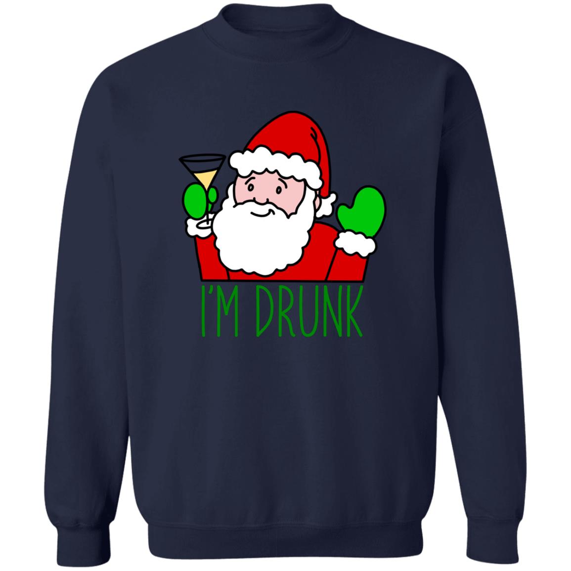 Drunk Santa Funny Christmas Crewneck Sweatshirt