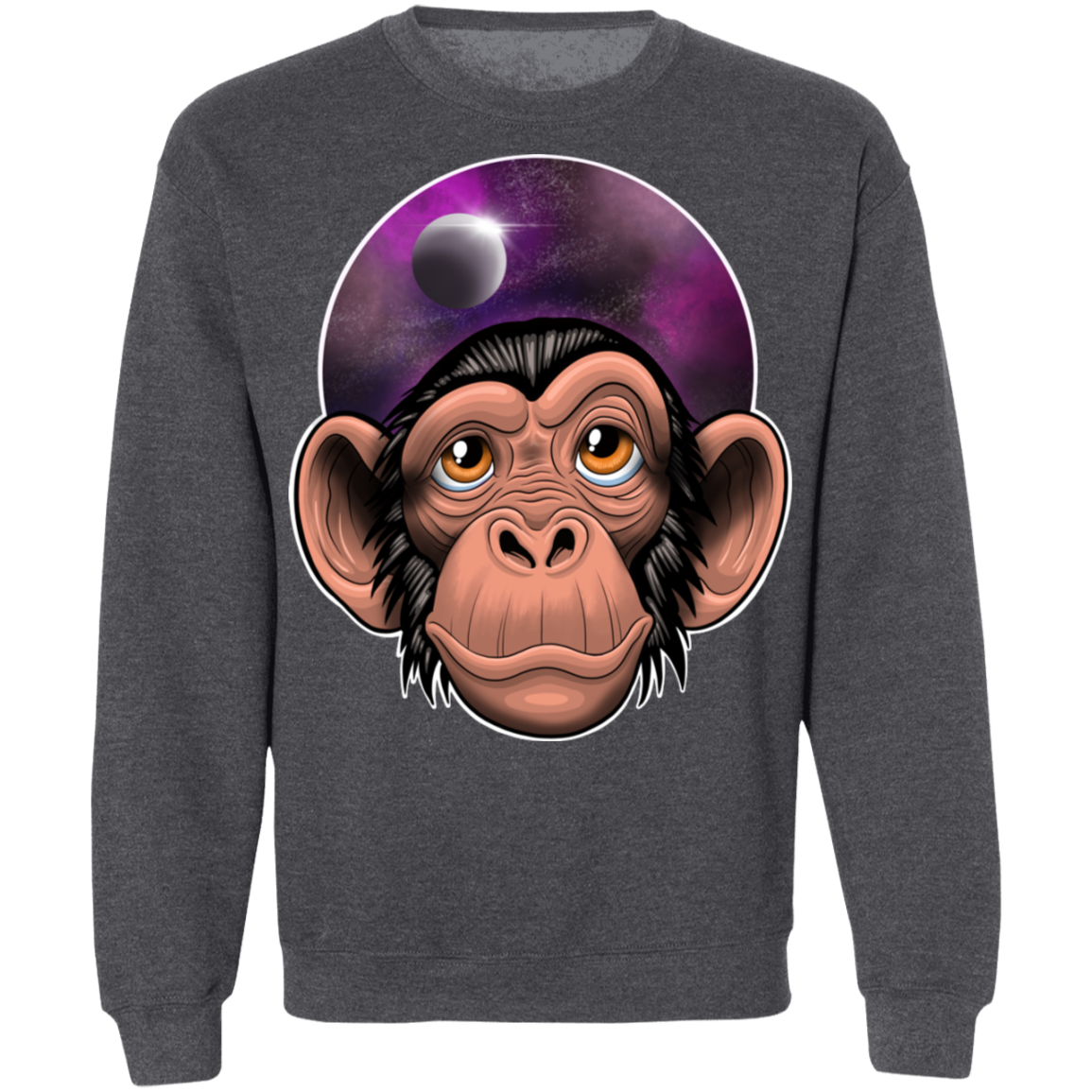 Space Chimp Astronaut Crewneck Pullover Sweatshirt
