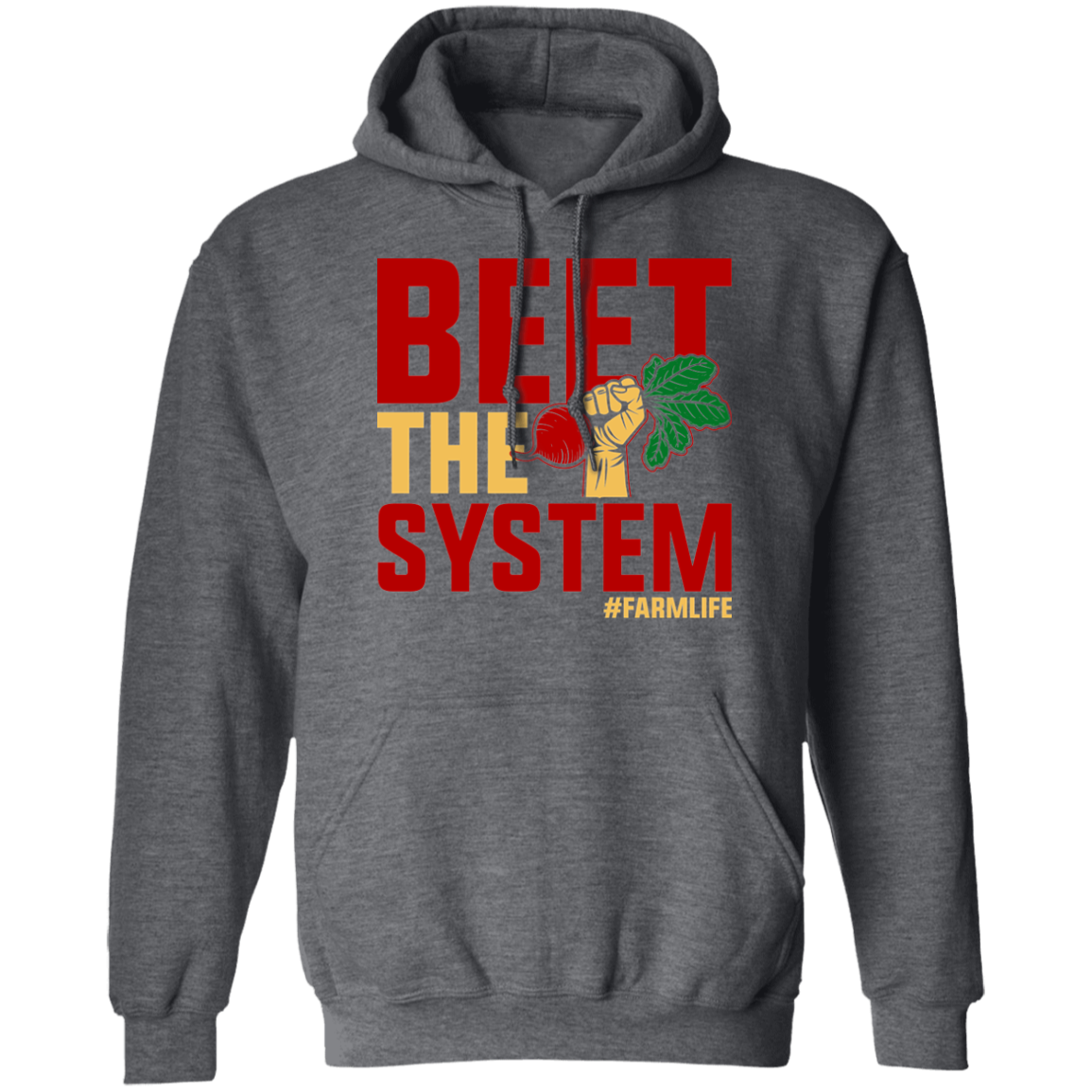 Beet The System Funny Farming Hoodie