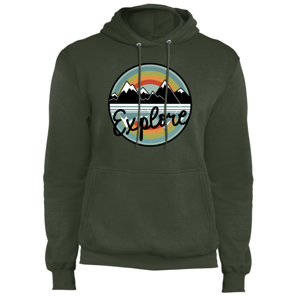 Explore Mountains Nature Camping Pullover Hoodie