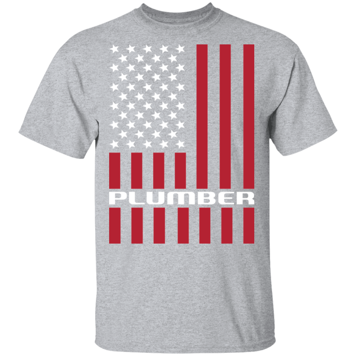 Plumber American Flag USA T-Shirt