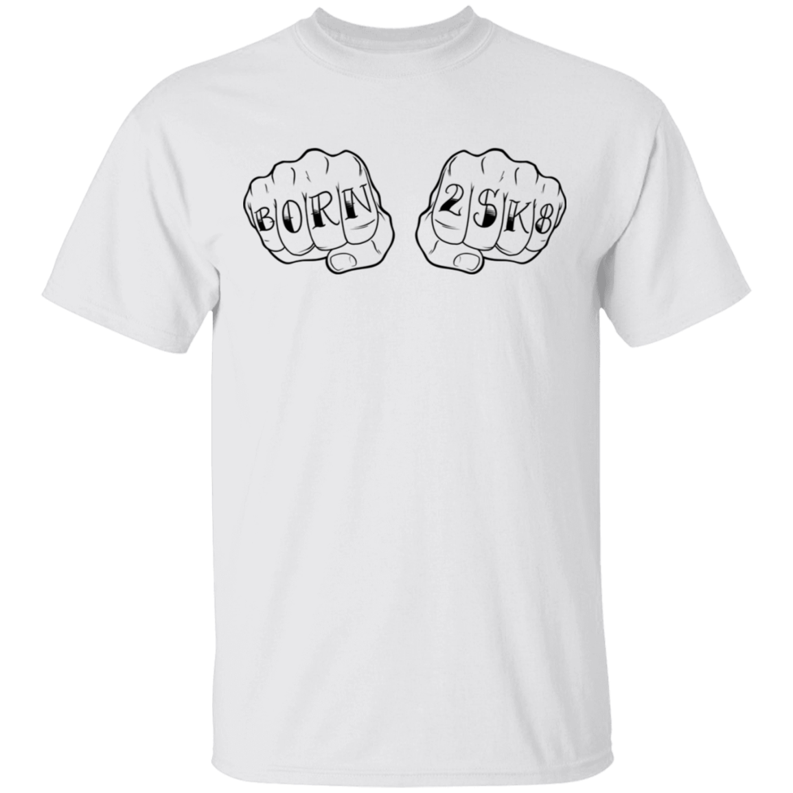 Born 2SK8 To Skateboard Knuckles T-Shirt