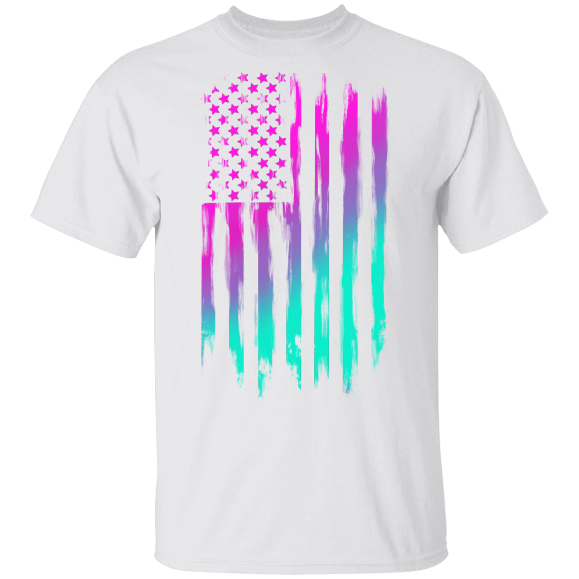 American Flag 80's Retro T-Shirt