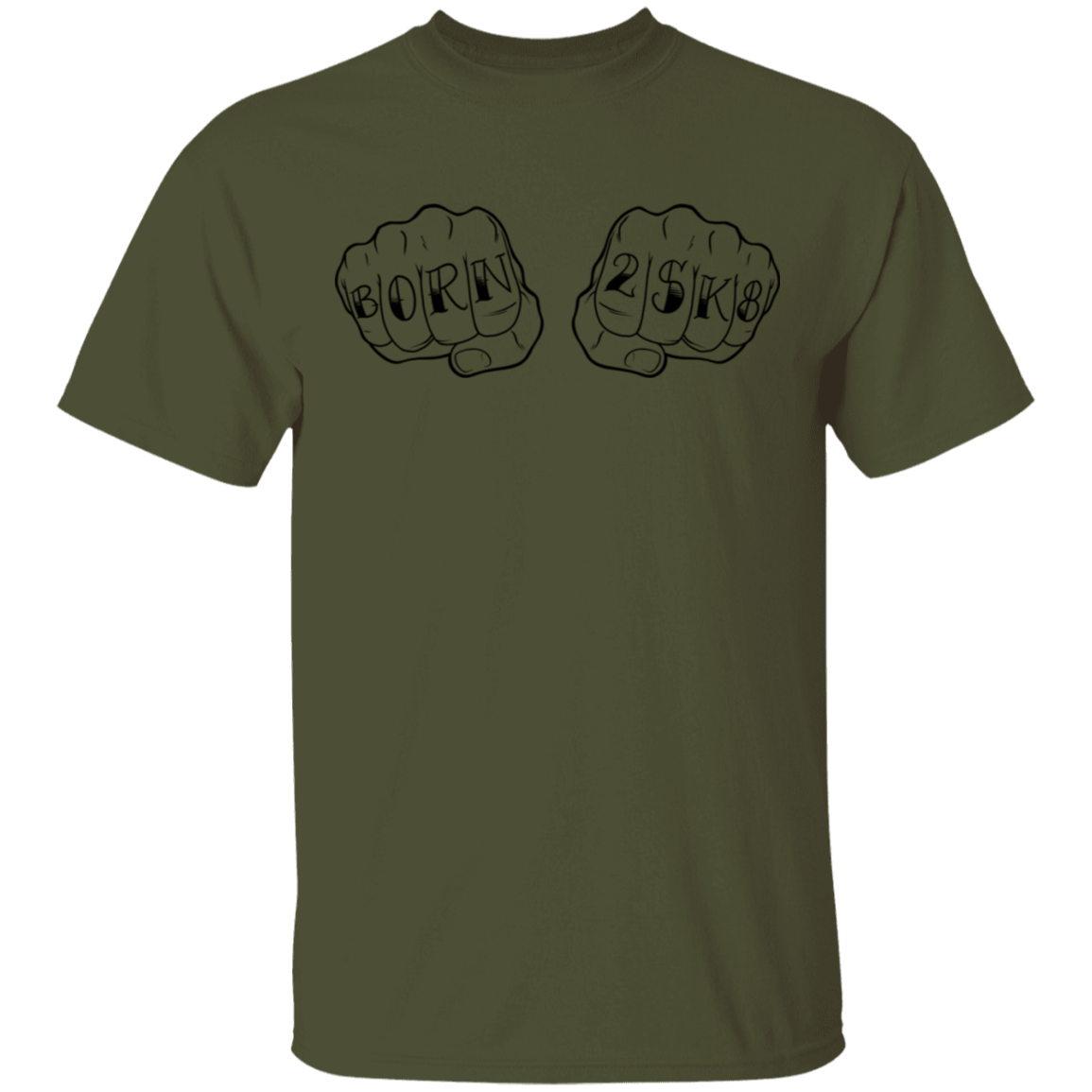 Born 2SK8 To Skateboard Knuckles T-Shirt