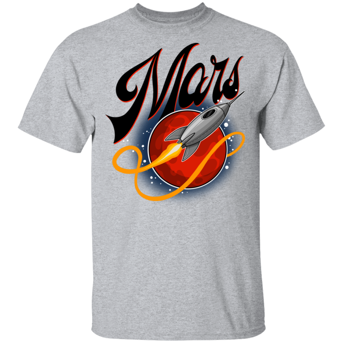 Men's Space Mars Space Ship Old Style T-Shirt