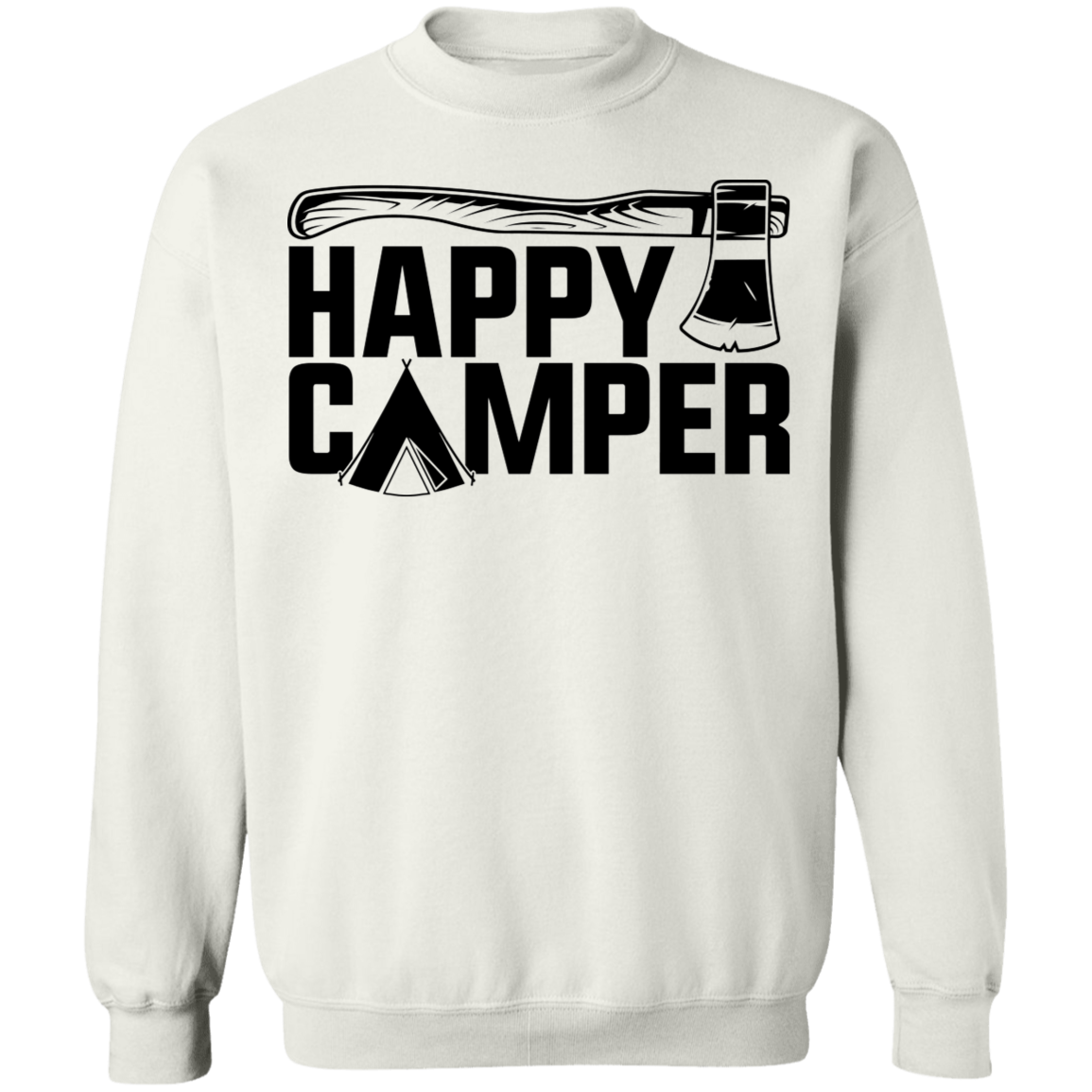 Happy Camper Outdoor Camping Crewneck Sweatshirt