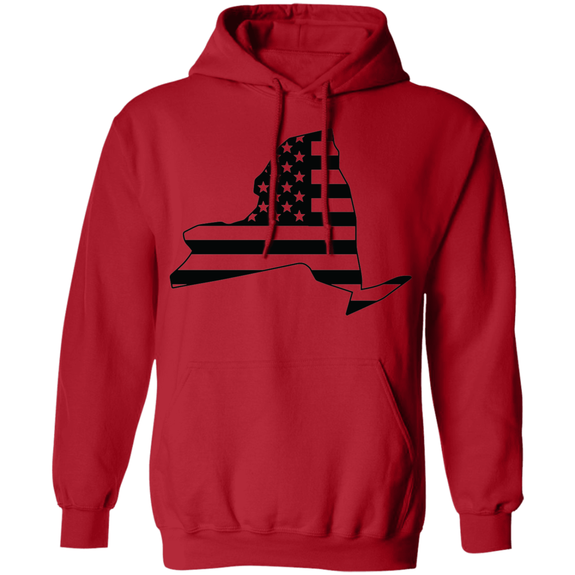 New York NY State American Flag Pride Pullover Hoodie