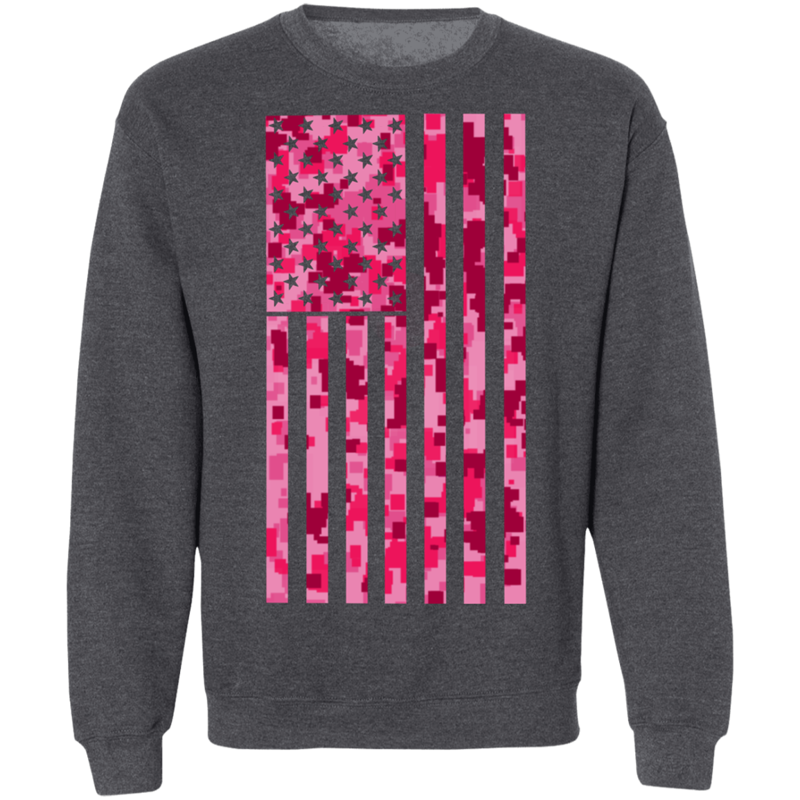 Pink American Flag Crewneck Sweatshirt
