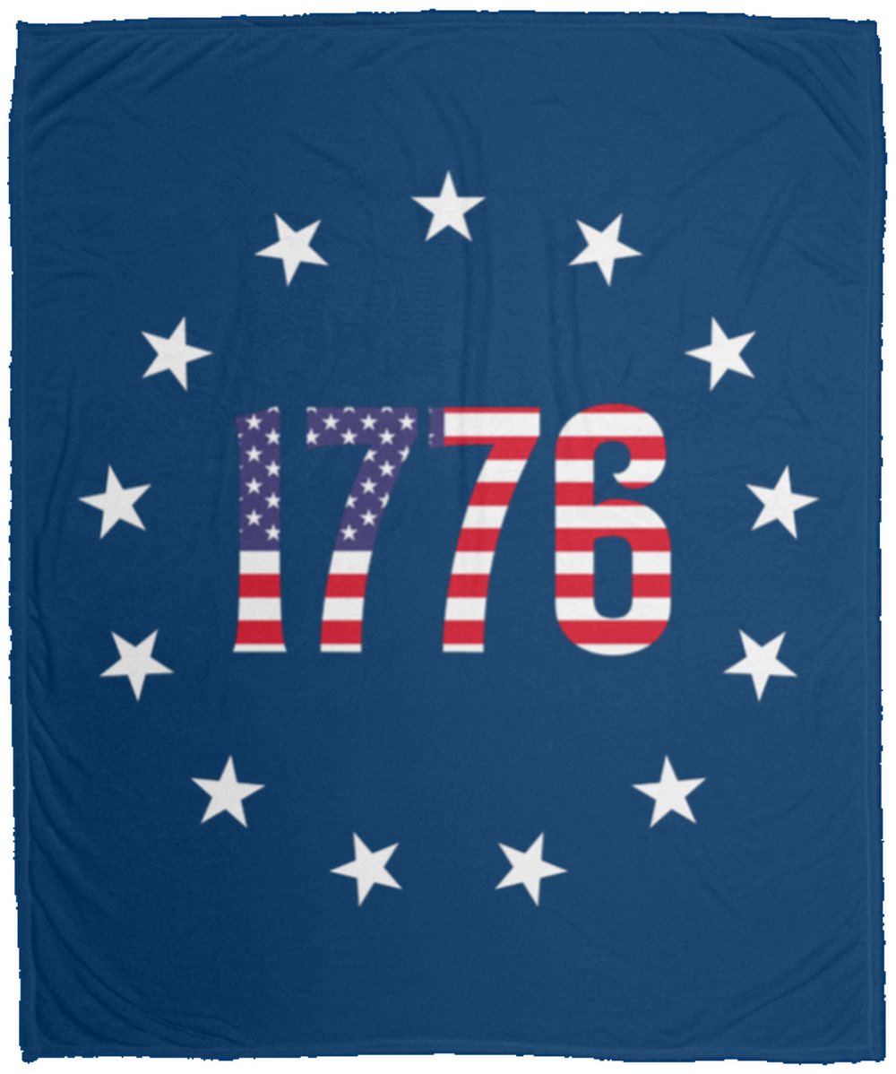 1776 Betsy Ross American Flag Fleece Blanket - 50x60