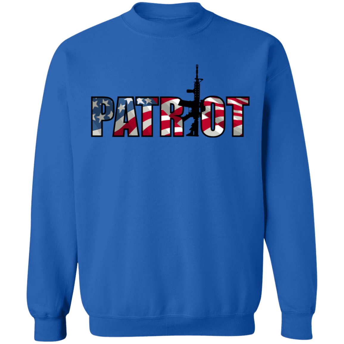 Patriot American Flag Defense Crewneck Sweatshirt