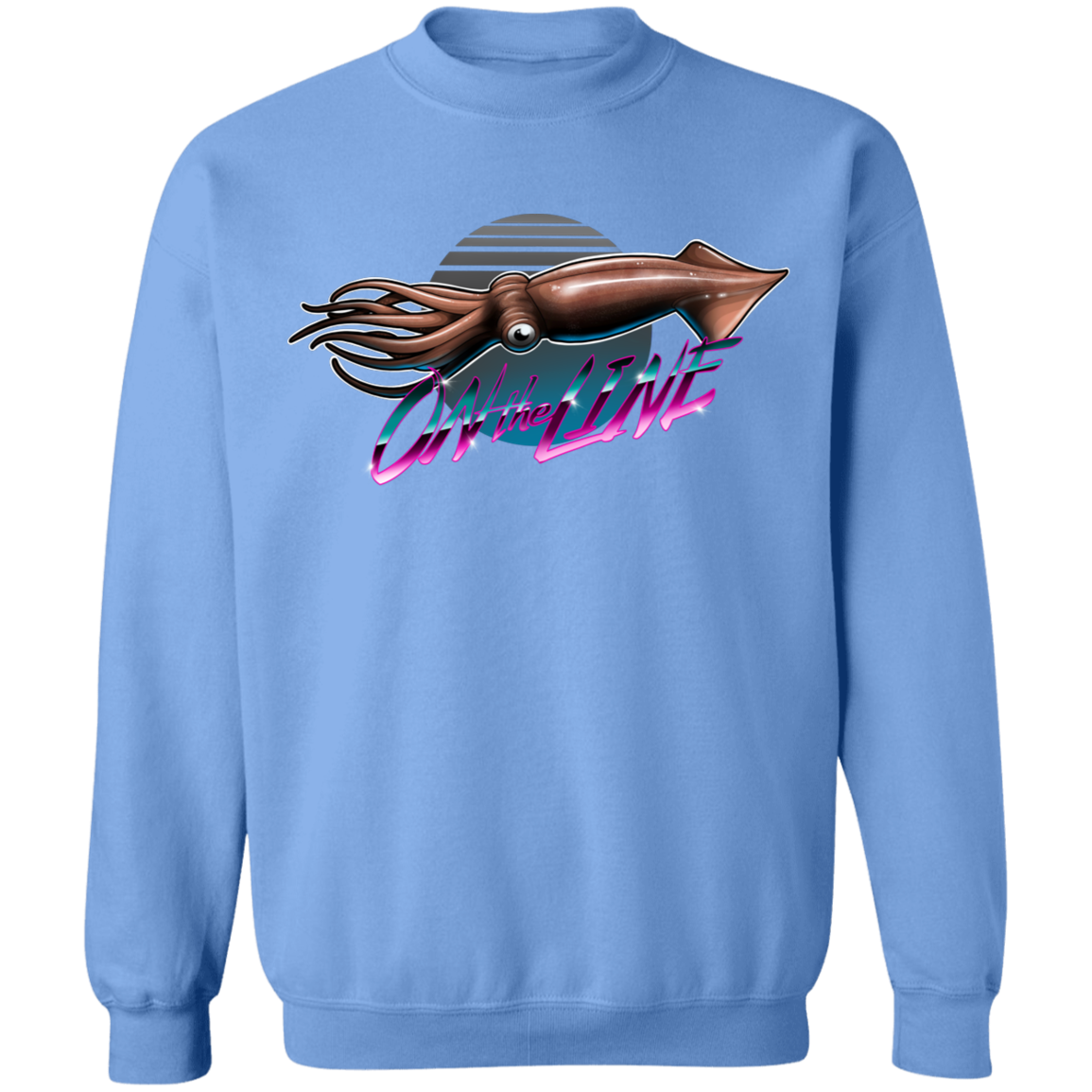 Giant Squid On The Line Saltwater Crewneck Sweatshirt
