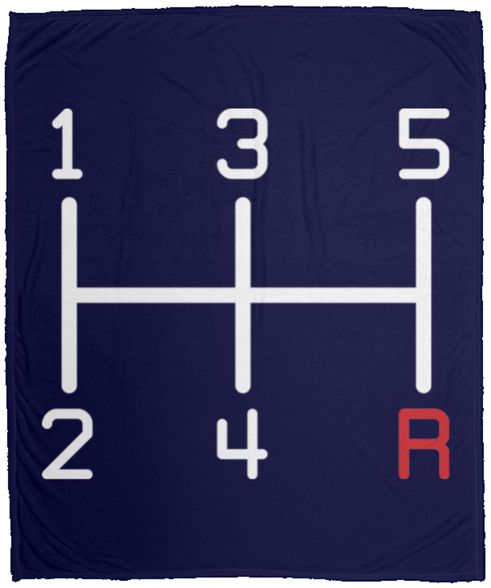 5-Speed Manual Stick Shift Fleece Blanket - 50x60