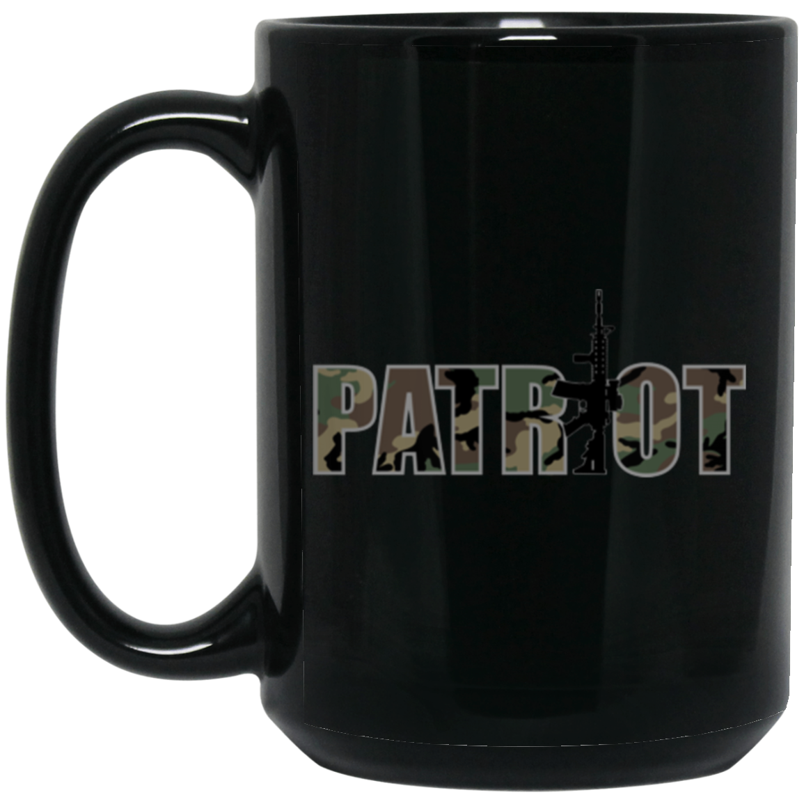 Patriot Pro Gun 15 oz. Black Coffee Mug