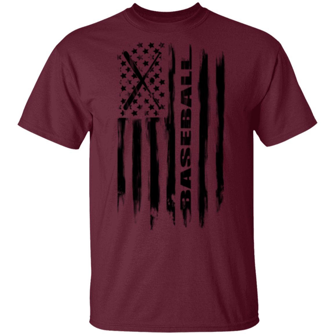 Baseball American Flag T-Shirt