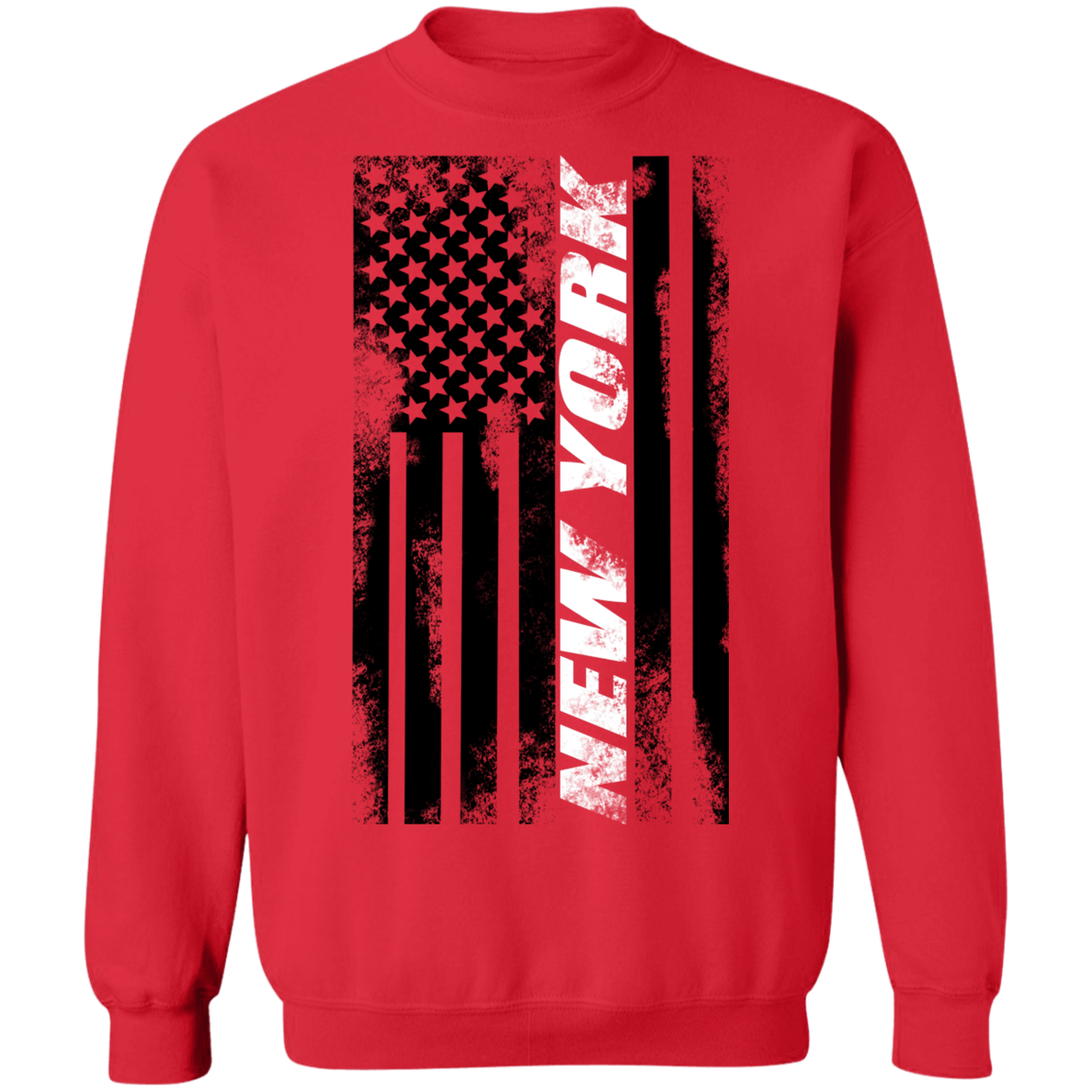 New York New York American Flag Crewneck Sweatshirt