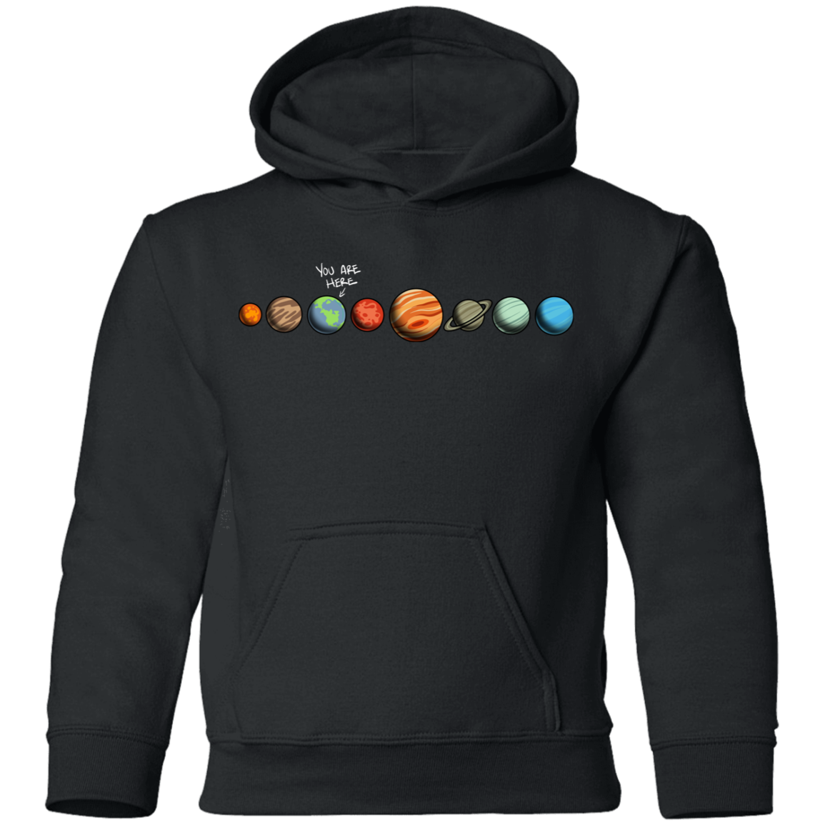 Youth Space Earth You Are Here Pullover Hoodie
