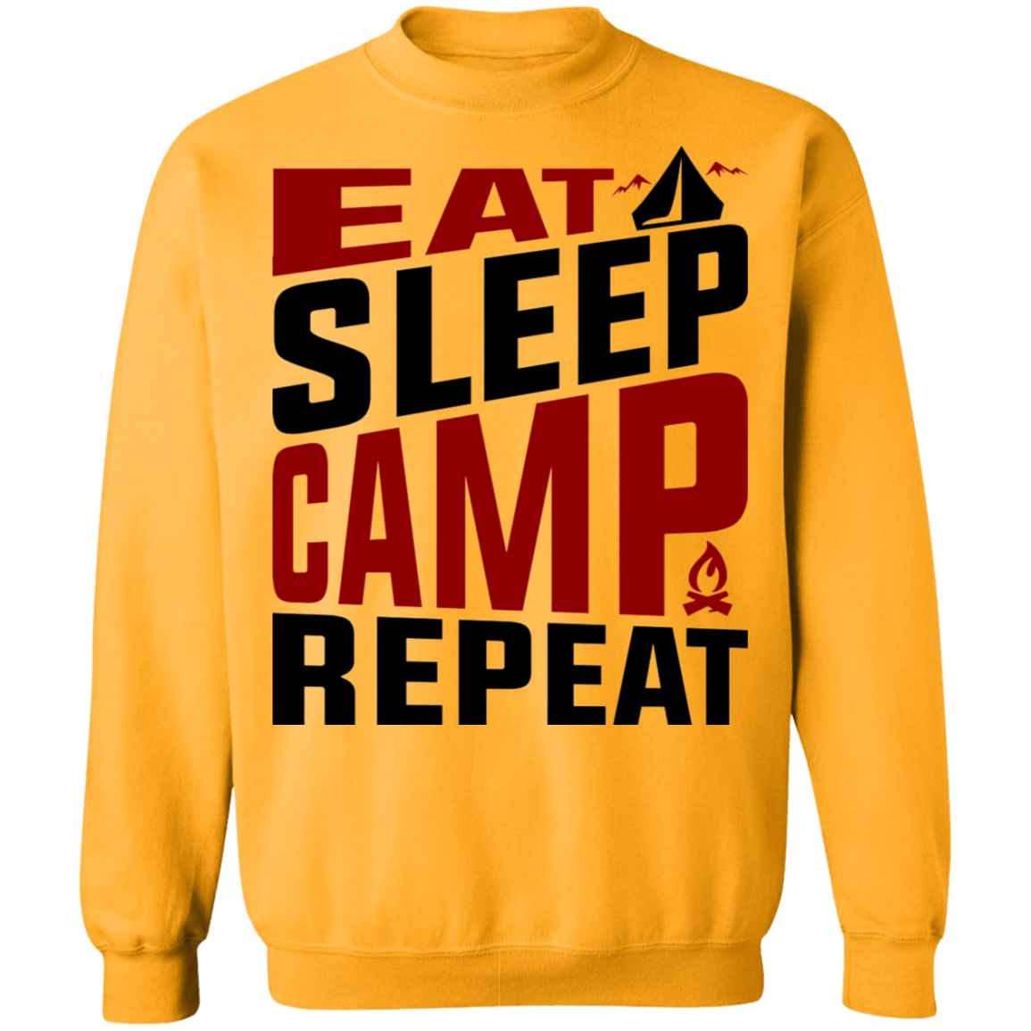 Eat Sleep Camp Repeat Camping Crewneck Sweatshirt