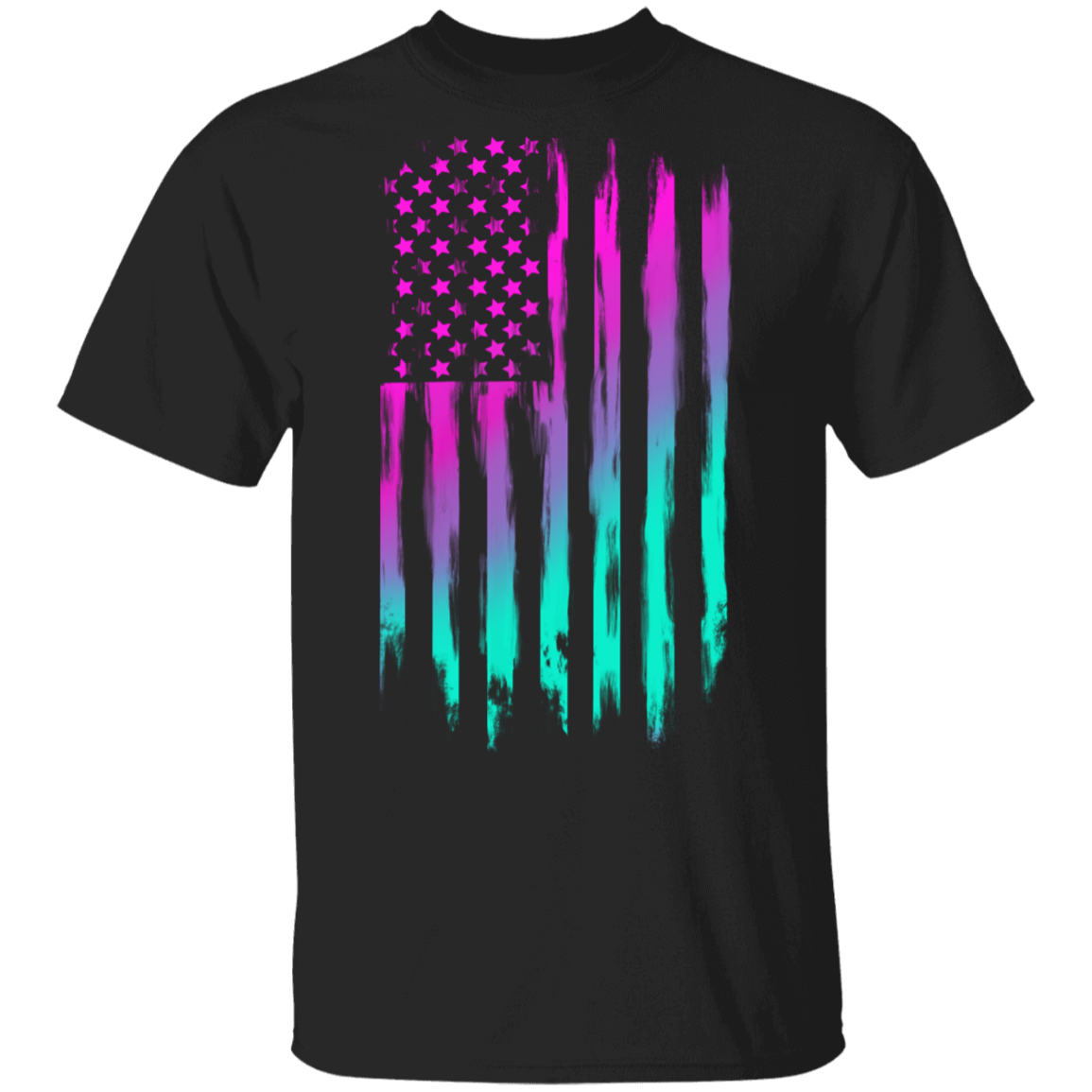 American Flag 80's Retro T-Shirt