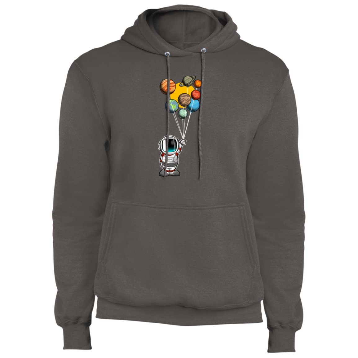 Men's Space Astronaut Balloons Party Fleece Pullover Hoodie