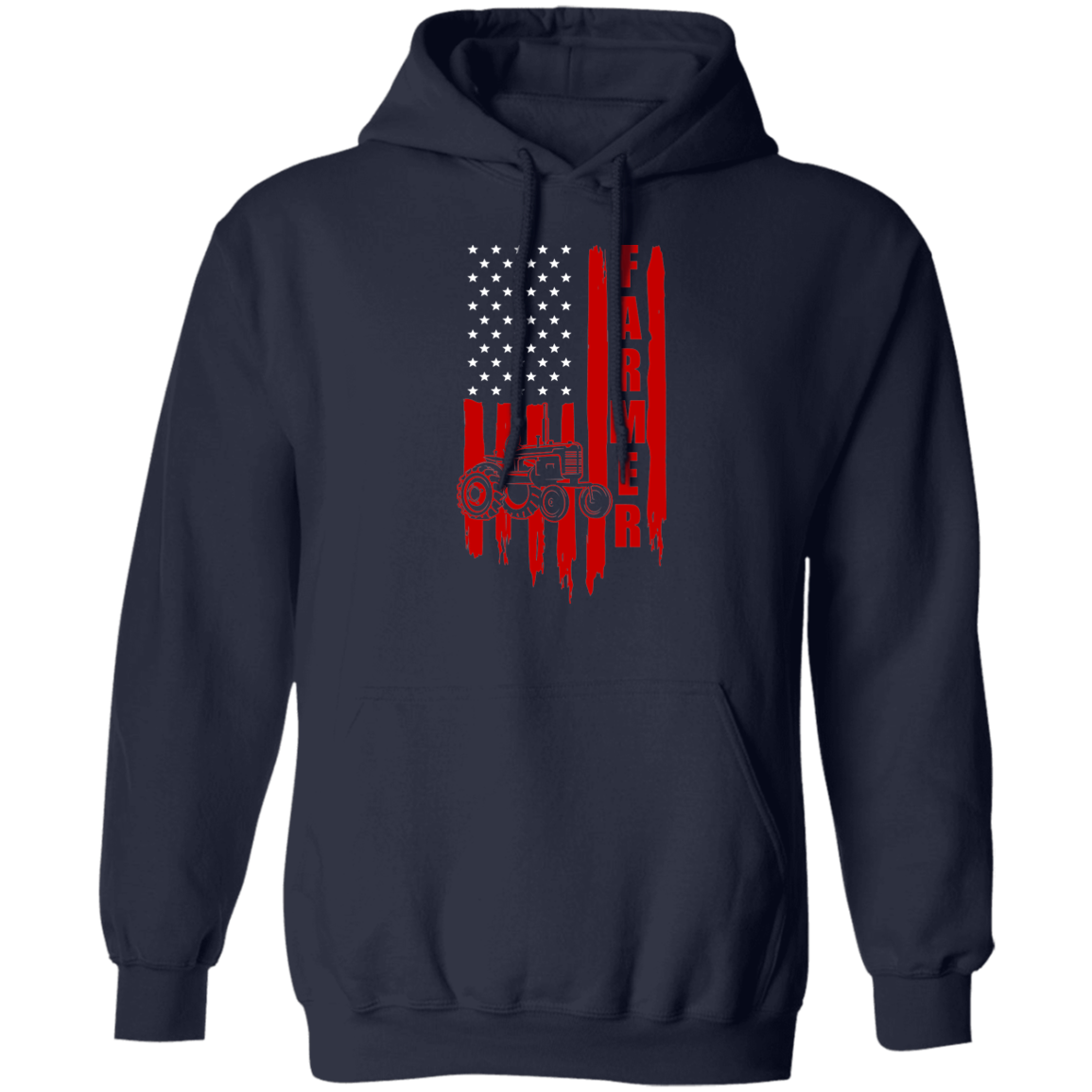 Farmer American Flag Tractor Hoodie