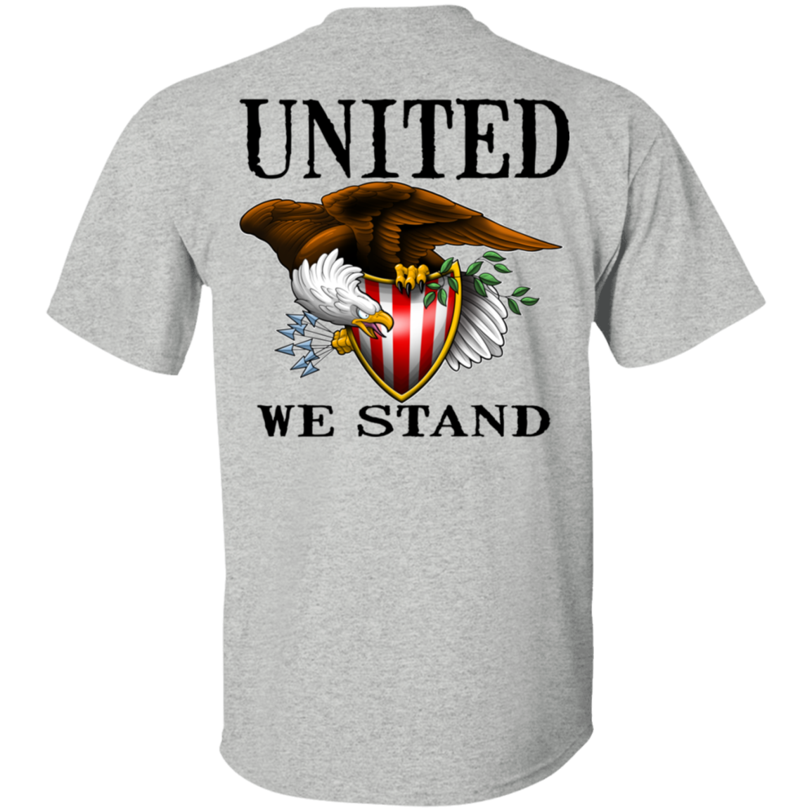 1776 American Bald Eagle United We Stand Double Sided T-Shirt