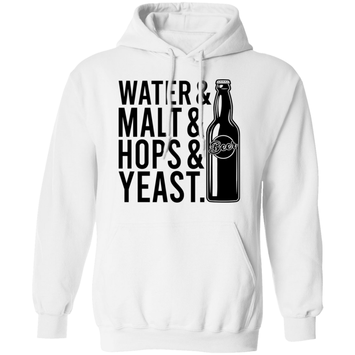 Water & Malt & Hops & Yeast Beer Pullover Hoodie