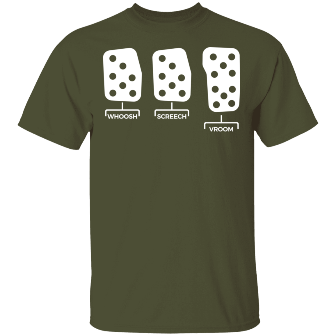 Whoosh Screech Vroom Boosted Manual Stick Shift T-Shirt