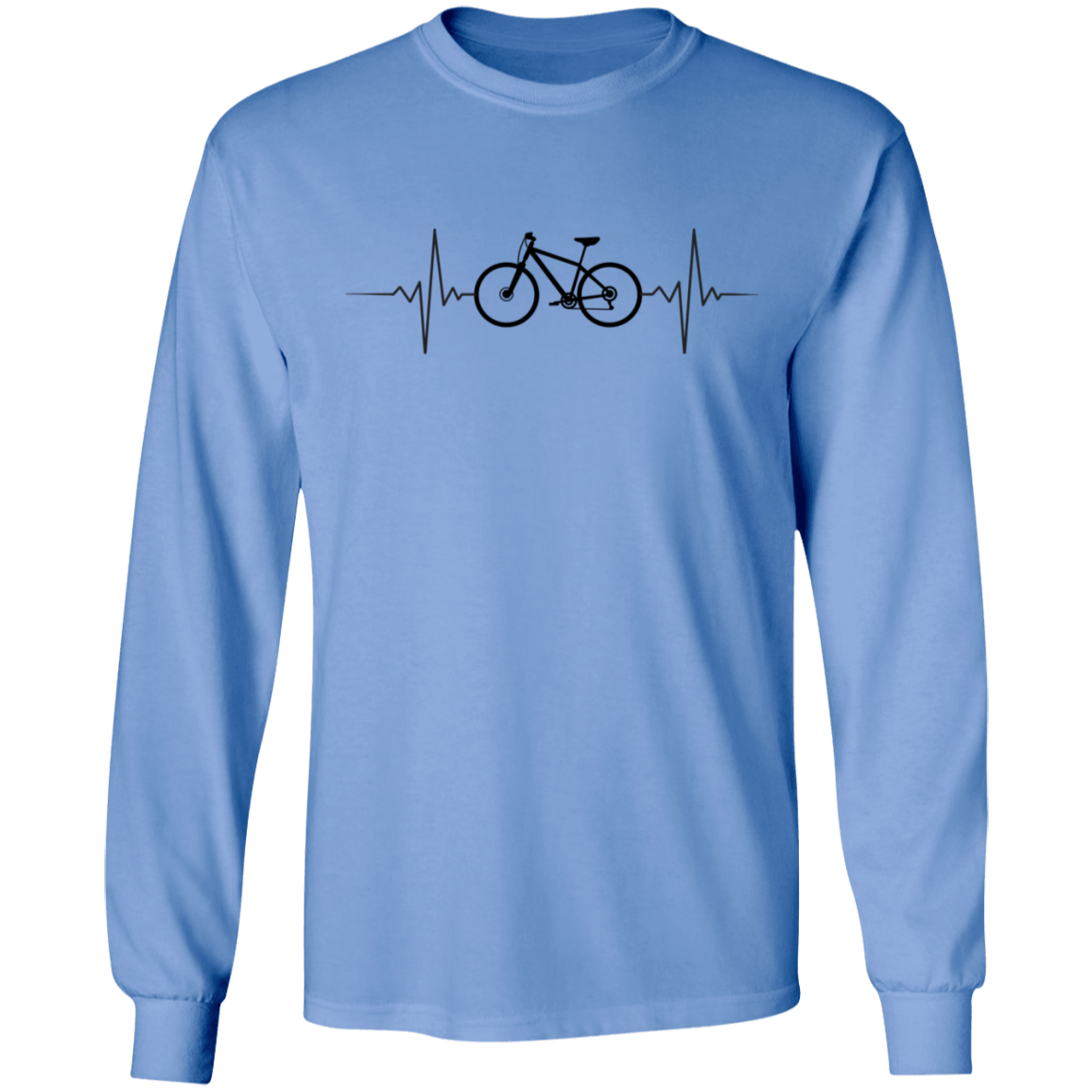 Bike Bicycle Heartbeat Long Sleeve T-Shirt