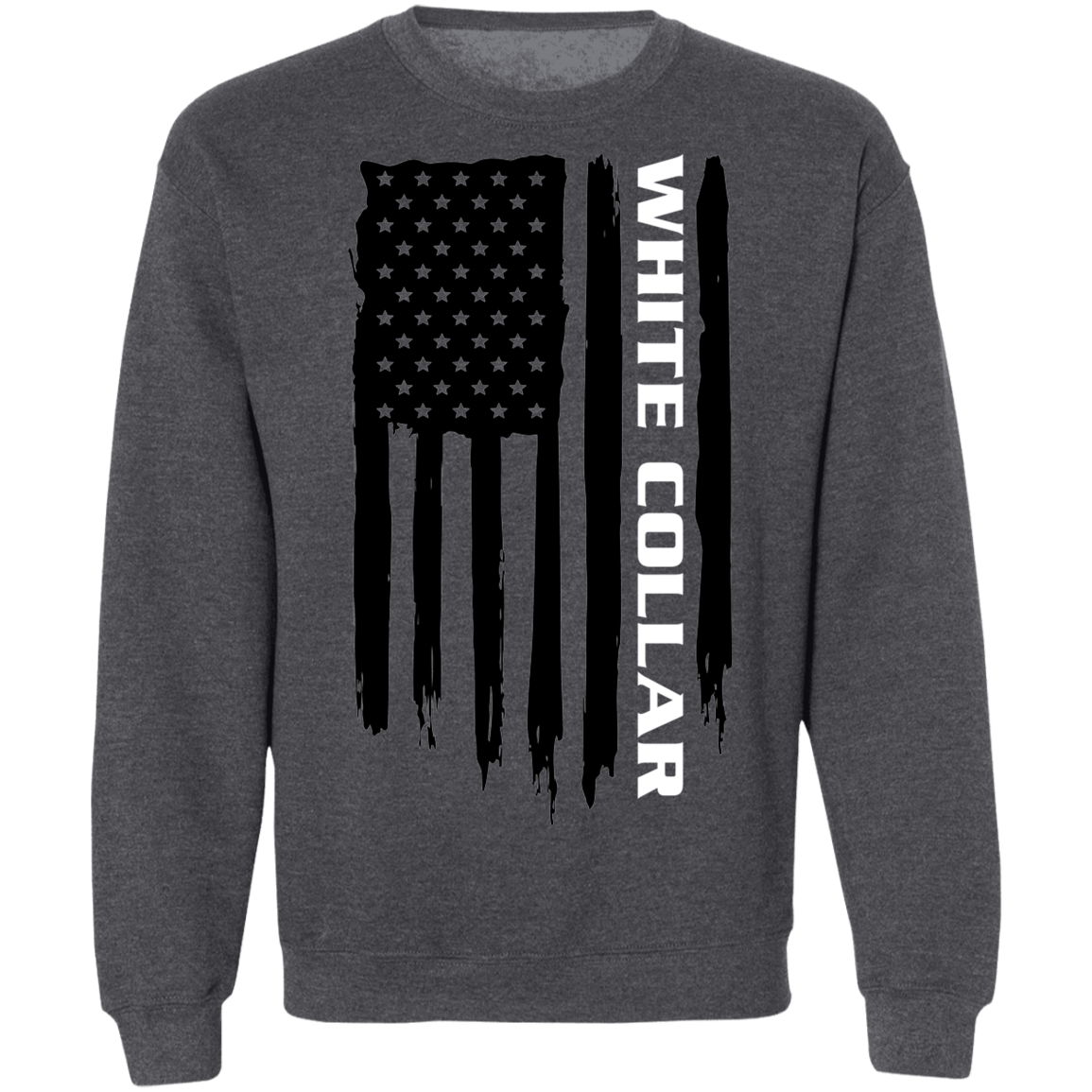 White Collar Worker American Flag Crewneck Sweatshirt