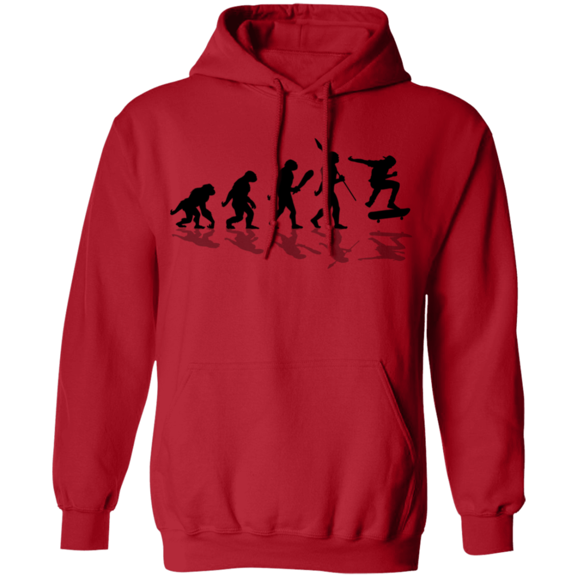 The Evolution of Man Skateboarding Skateboard Pullover Hoodie