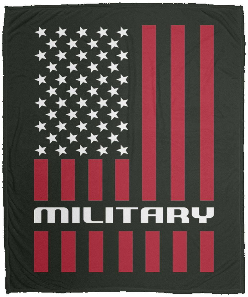 Military American Flag Patriot Fleece Blanket - 50x60