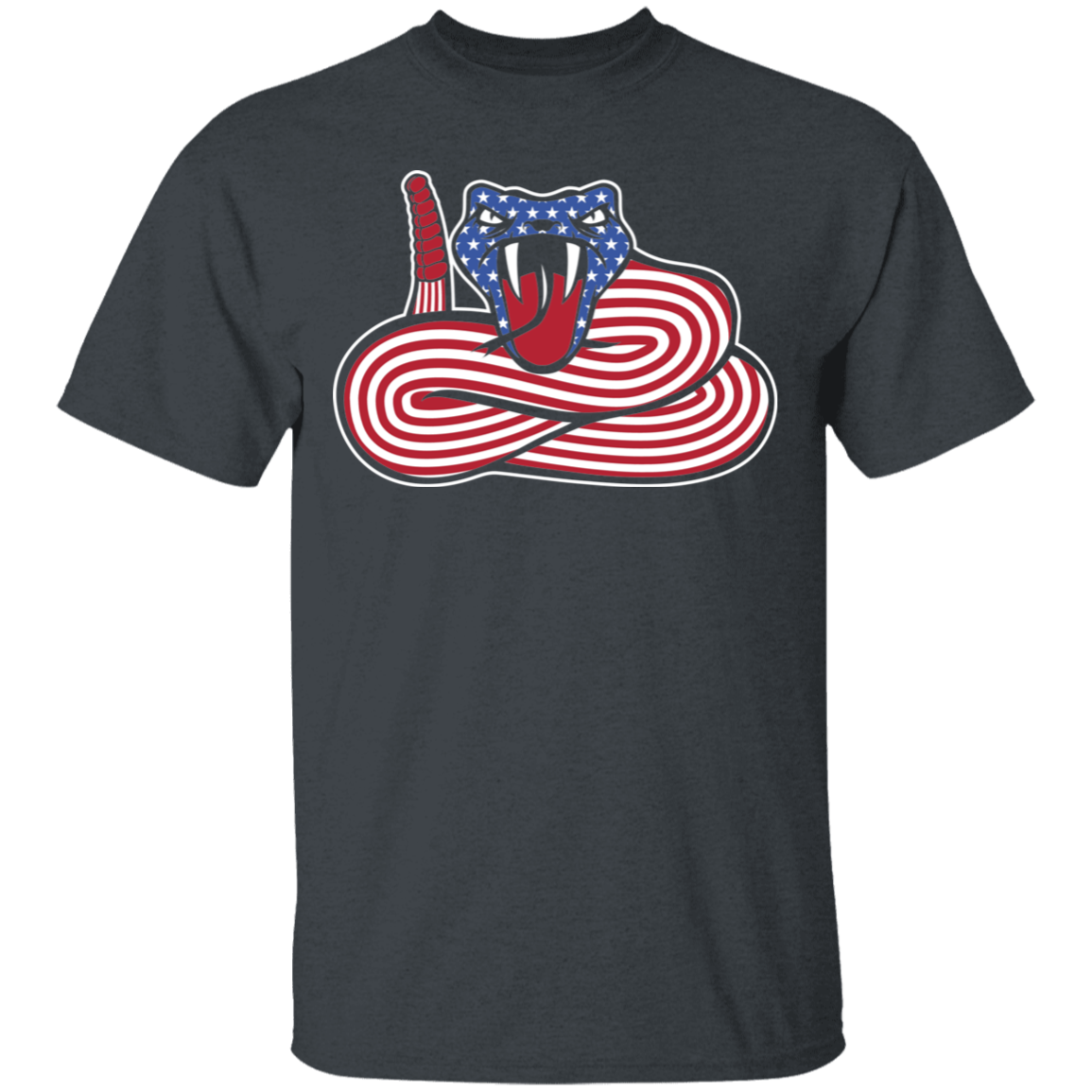 Rattlesnake American Flag USA T-Shirt