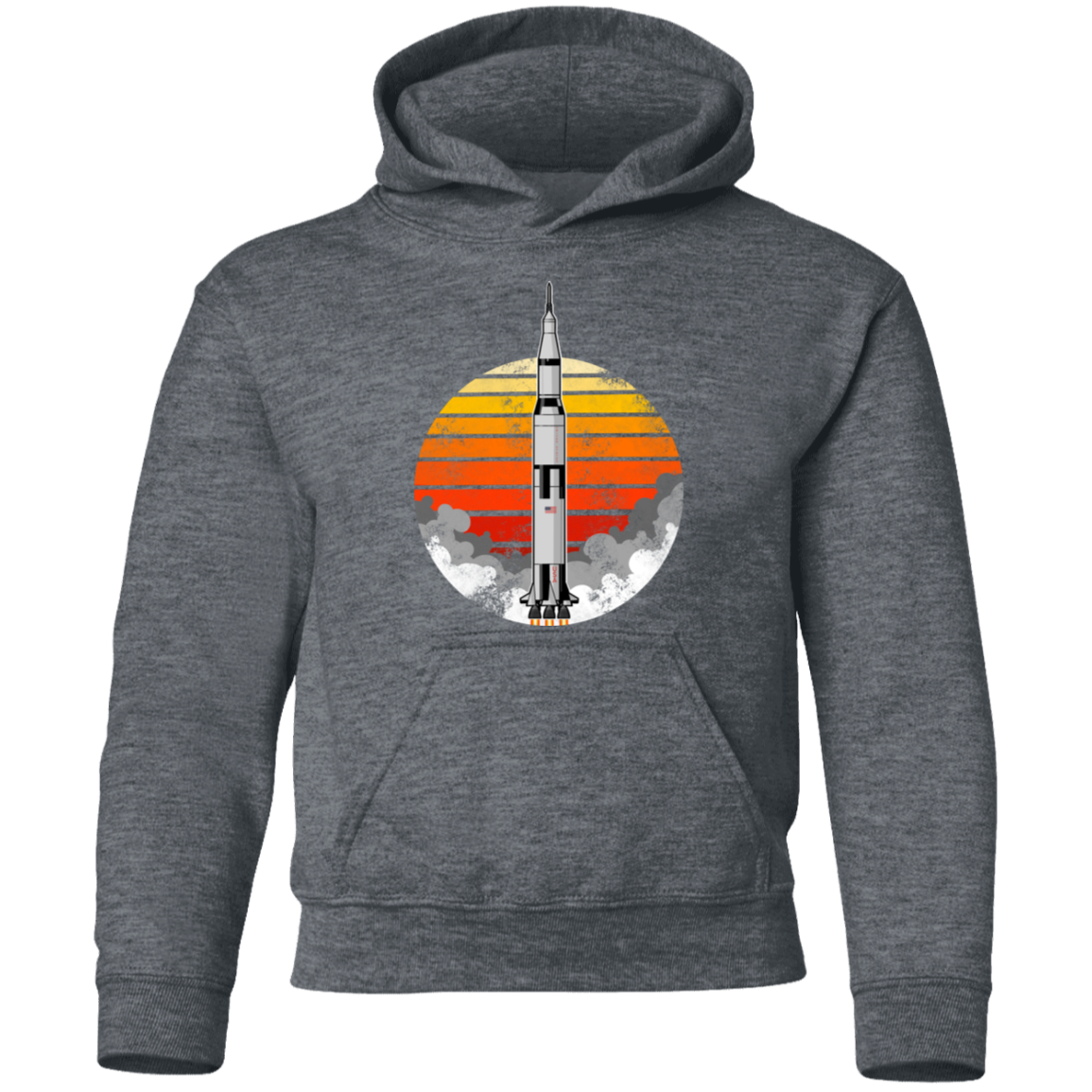 Youth Space USA Sun Rocket Ship Launch Pullover Hoodie
