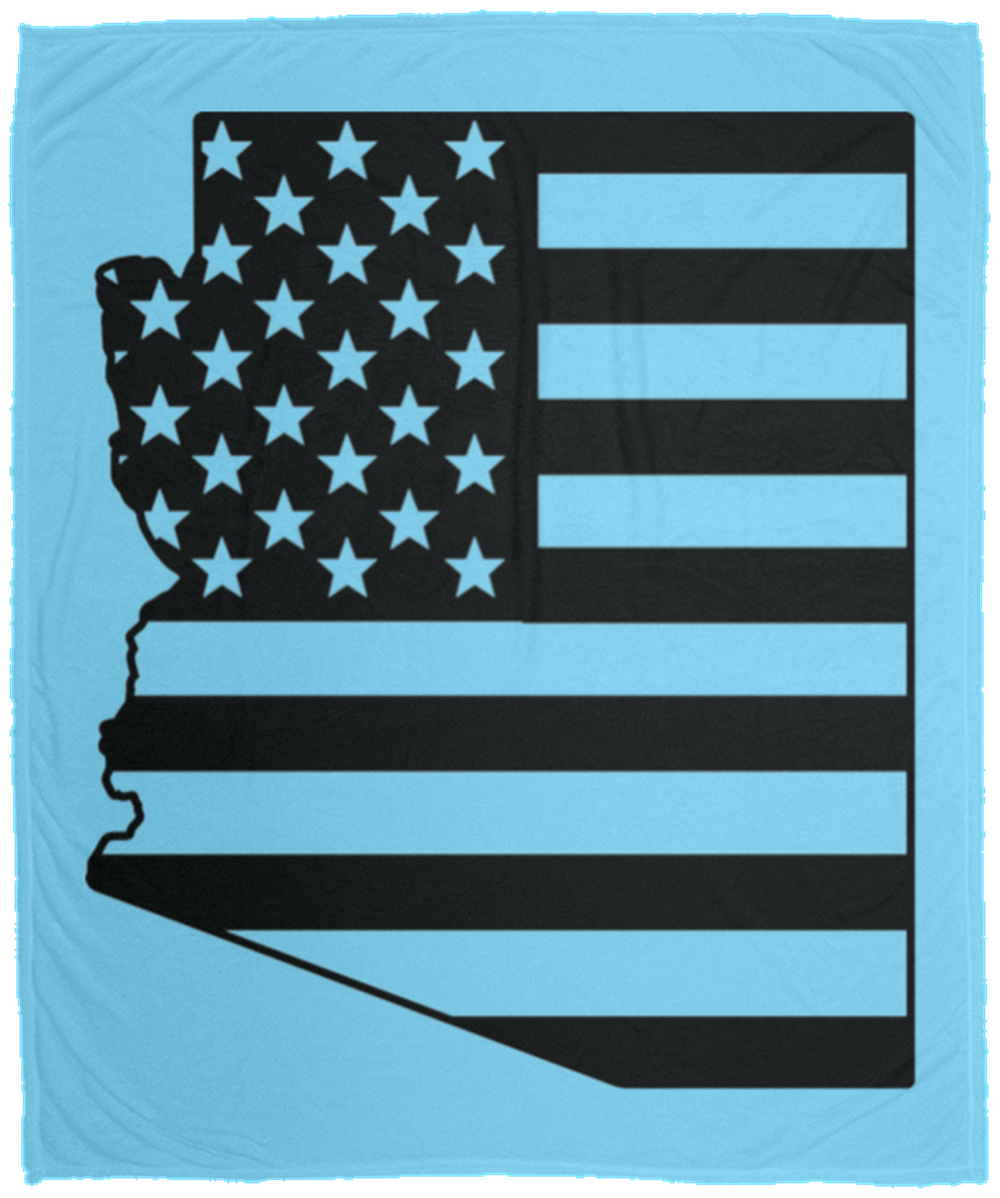 Arizona American Flag State Fleece Blanket - 50x60